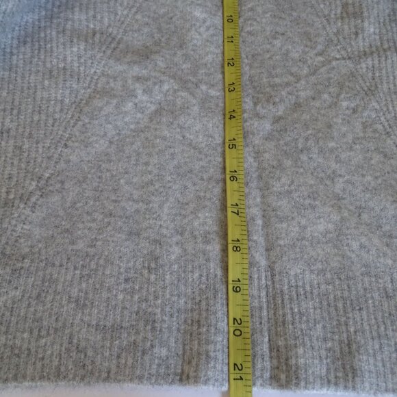 Time And Tru Gray Knit Pullover Hooded Sweater Womens Size L 12 14 Long Sleeve - Picture 10 of 11